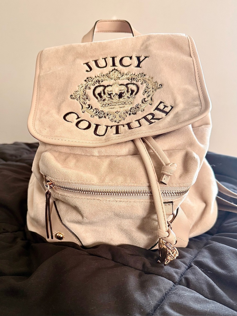 JuicyCouture “Falling for Juicy” Cream Backpack